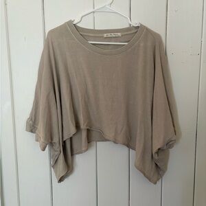 We The Free Taupe Cropped Top